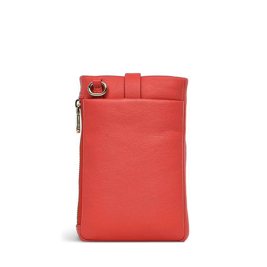 Mallow Street Leather Medium Phone Crossbody in Lava - S1896625
