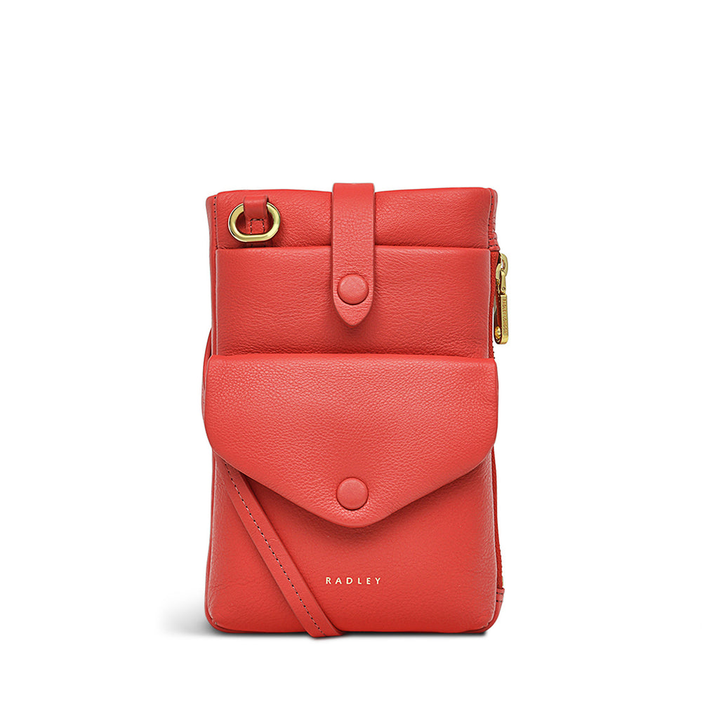 Mallow Street Leather Medium Phone Crossbody in Lava - S1896625
