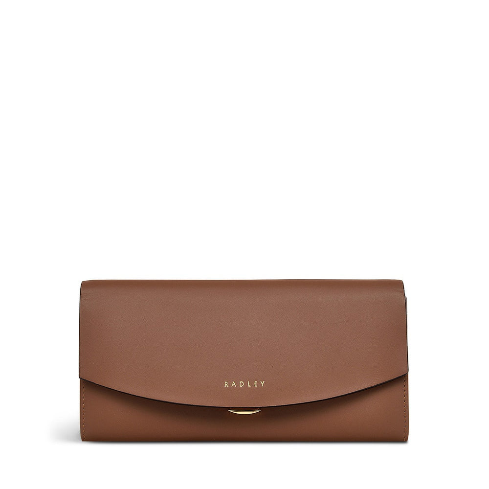 Albert Road Leather Large Flapover Wallet in Saddle - S1898211