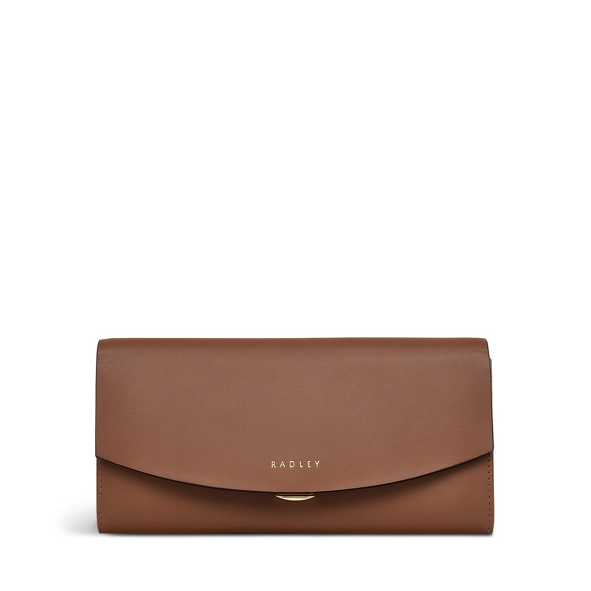 Albert Road Leather Large Flapover Wallet in Saddle - S1898211