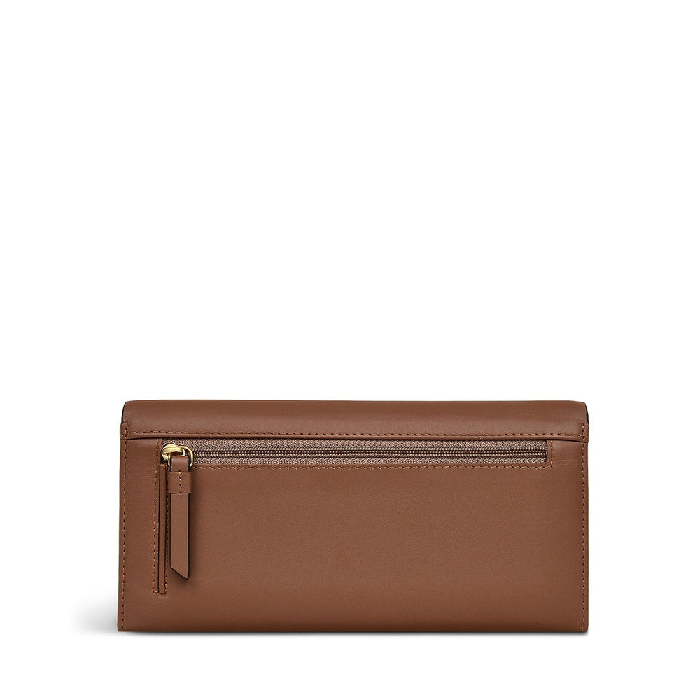 Albert Road Leather Large Flapover Wallet in Saddle - S1898211