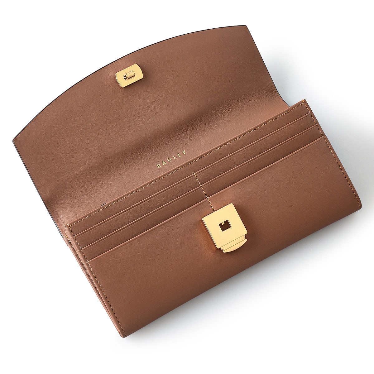 Albert Road Leather Large Flapover Wallet in Saddle - S1898211