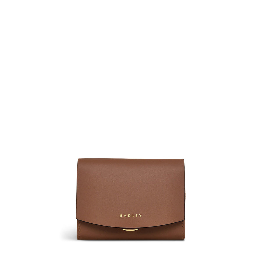 Albert Road Leather Medium Flapover Wallet in Saddle - S1900211