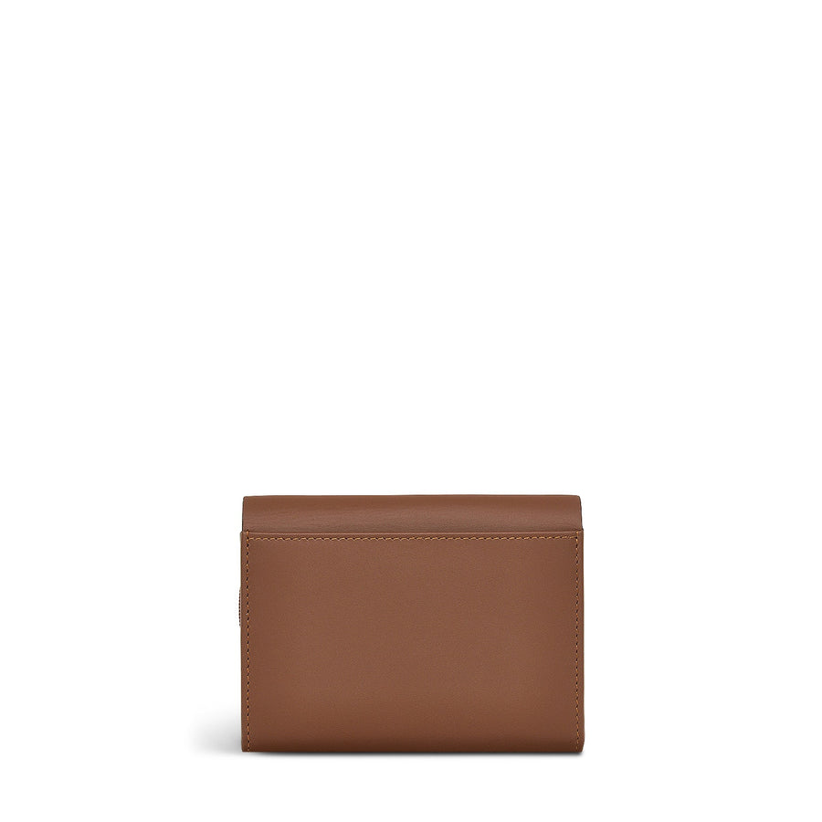Albert Road Leather Medium Flapover Wallet in Saddle - S1900211