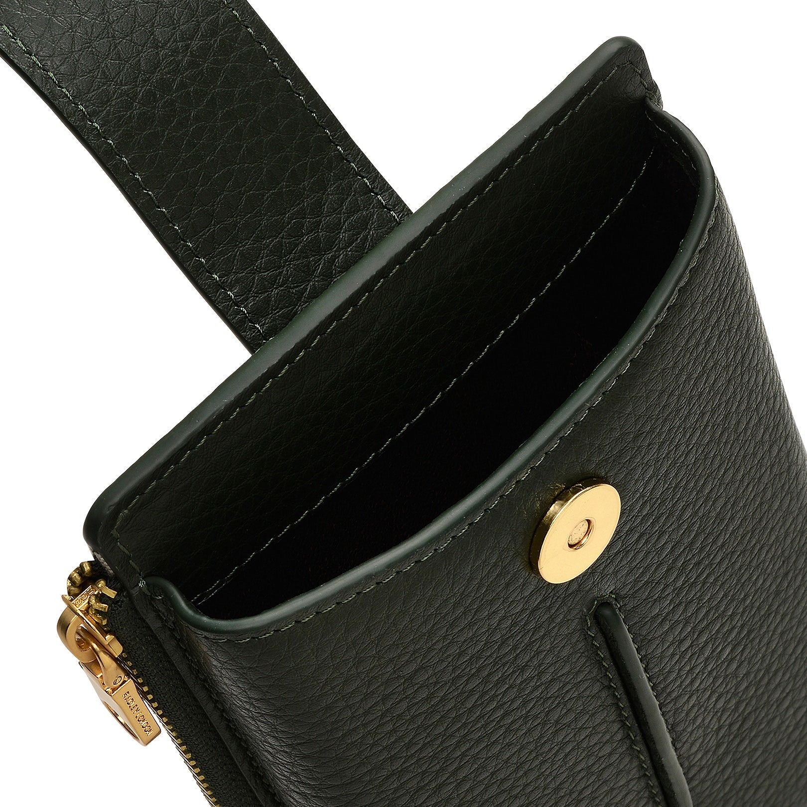 Hillgate Leather Large Phone Crossbody in Racing Green - S1914302