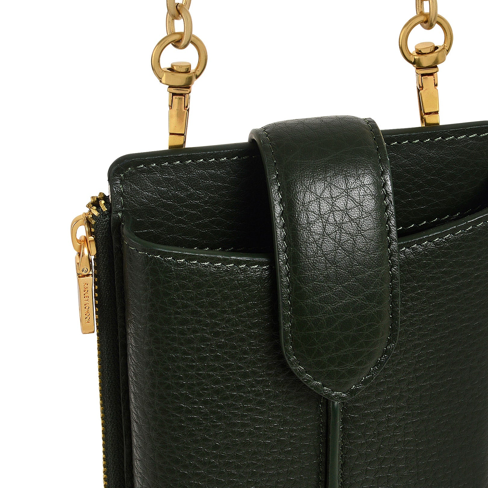 Hillgate Leather Large Phone Crossbody in Racing Green - S1914302