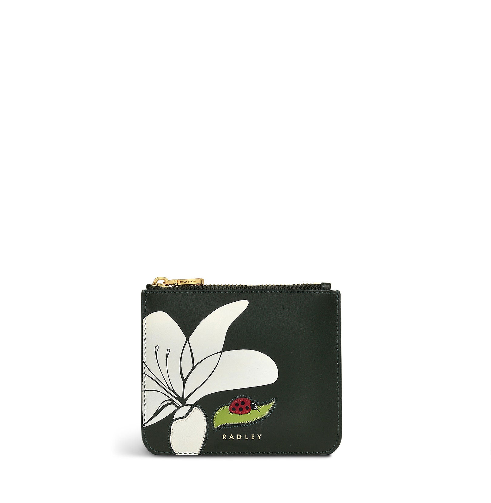 Ladybirds Leather Small Ziptop Coin Wallet in Racing Green - S1917302