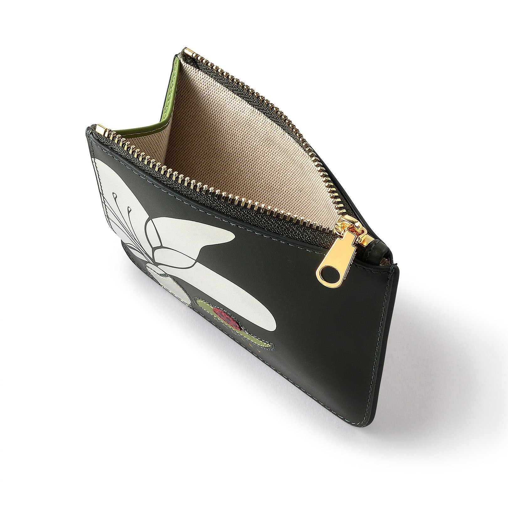 Ladybirds Leather Small Ziptop Coin Wallet in Racing Green - S1917302