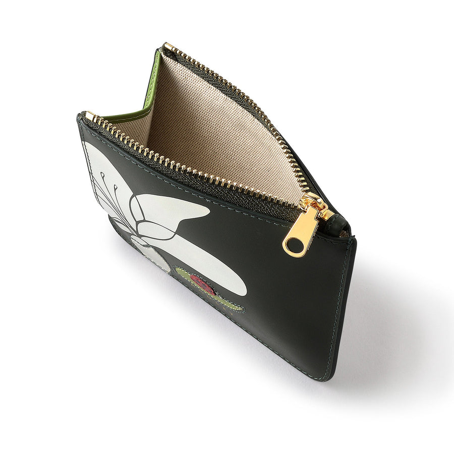 Ladybirds Leather Small Ziptop Coin Wallet in Racing Green - S1917302