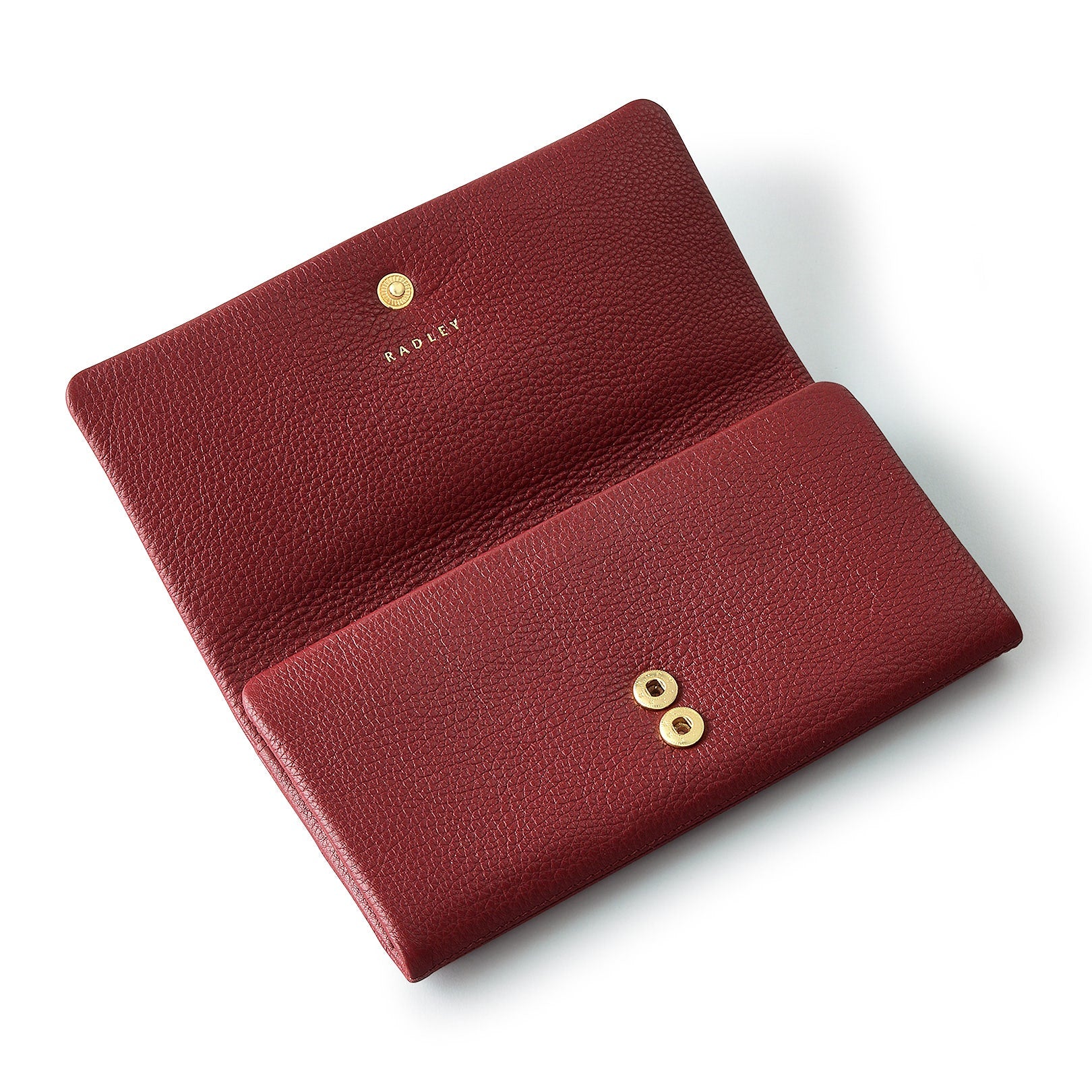 Mallow Street Leather Large Flapover Wallet in Cranberry - S1927604