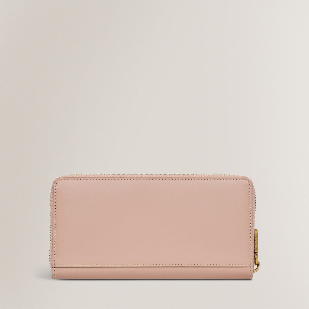Swanning Around Leather Large Zip Around Wallet in Prairie Pink - S1929688