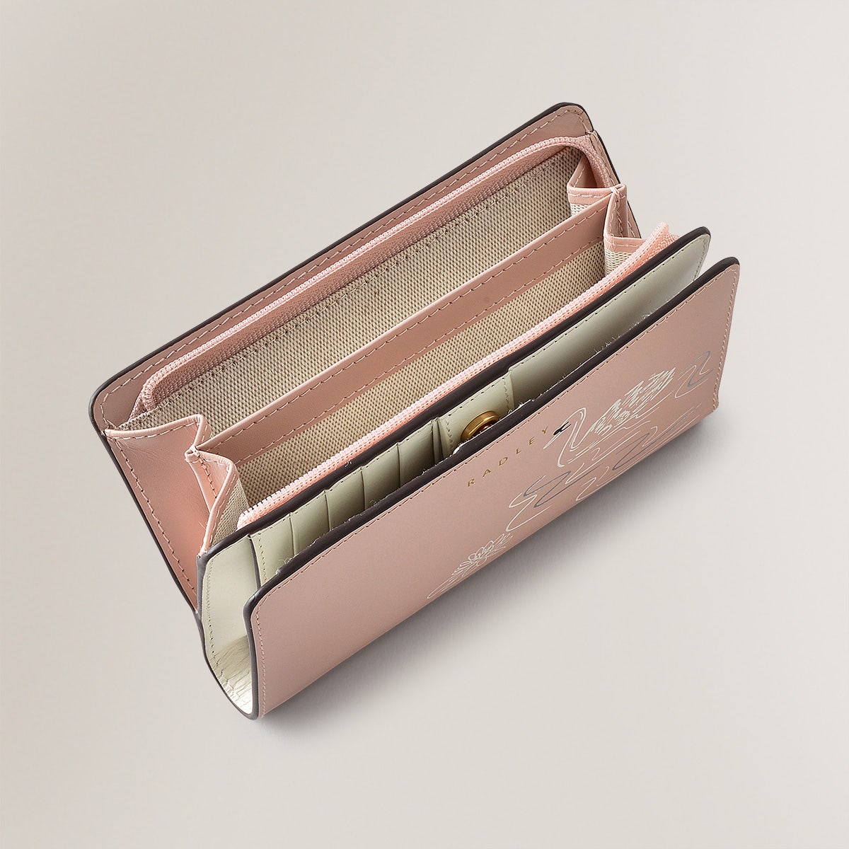 Swanning Around Leather Medium Bifold Wallet in Prairie Pink - S1932688