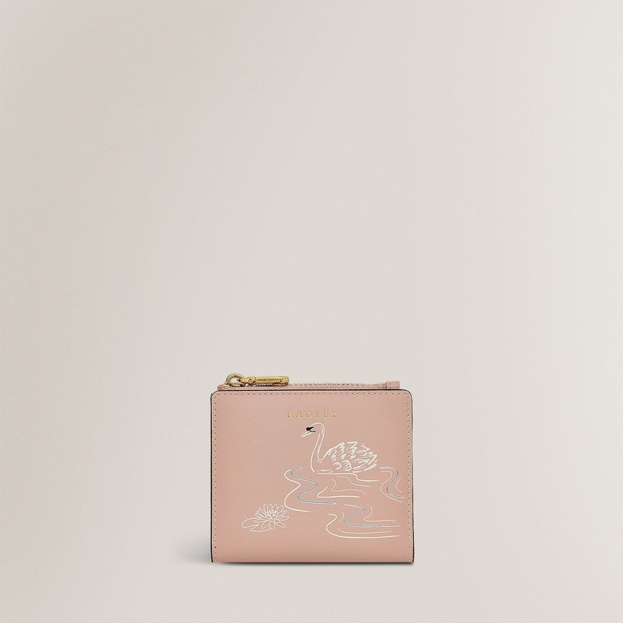 Swanning Around Leather Small Ziptop Coin Wallet in Prairie Pink - S1934688