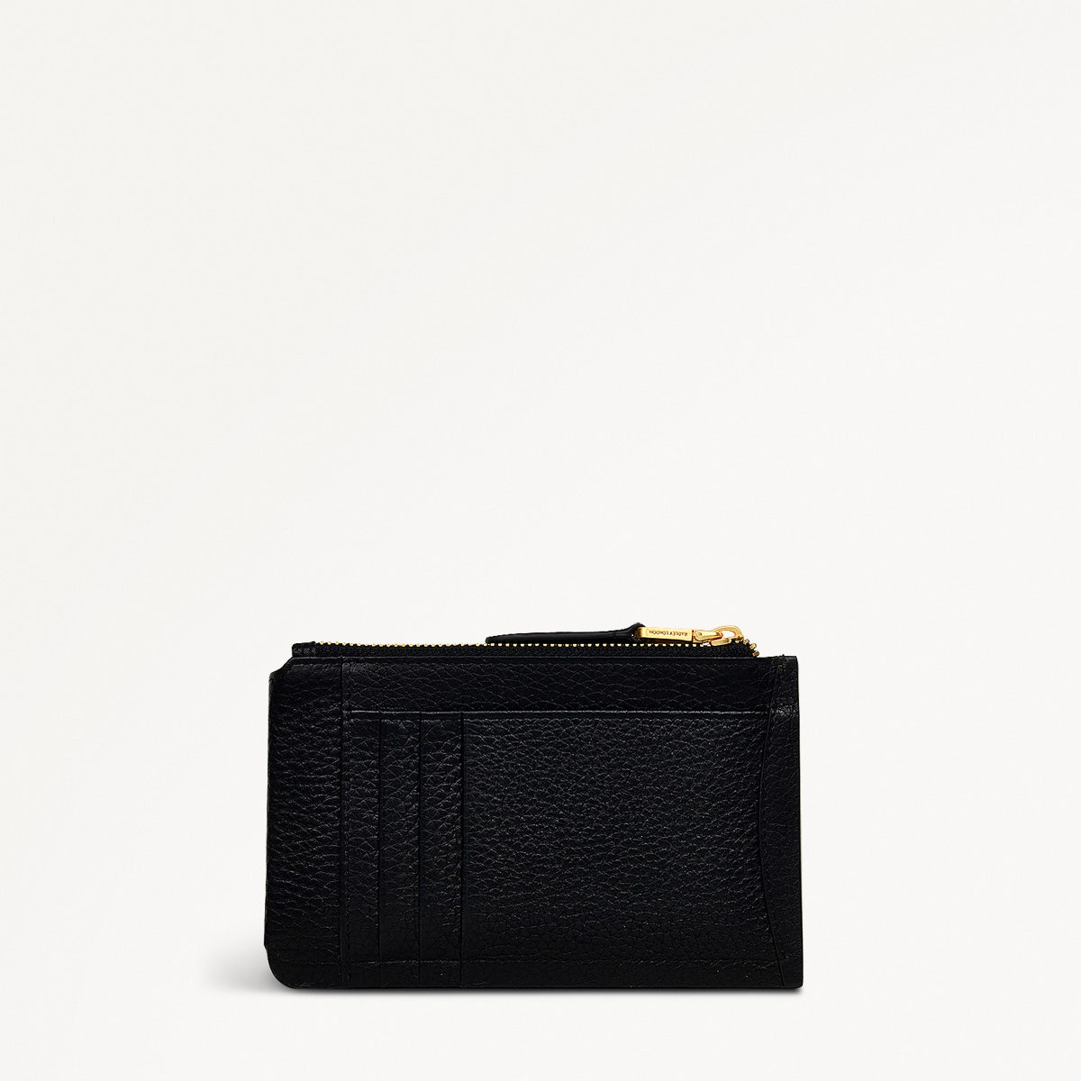 The Chancery Leather Medium Ziptop Coin Wallet in Black - S1940001