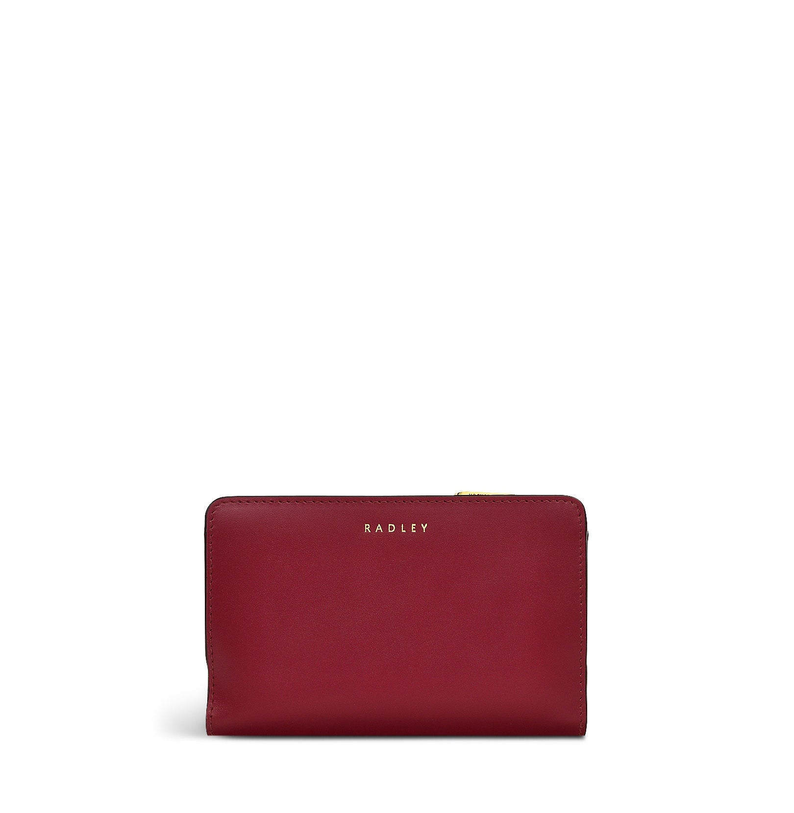 Heritage Dog Outline Leather Medium Bifold Wallet in Cranberry - S1947604