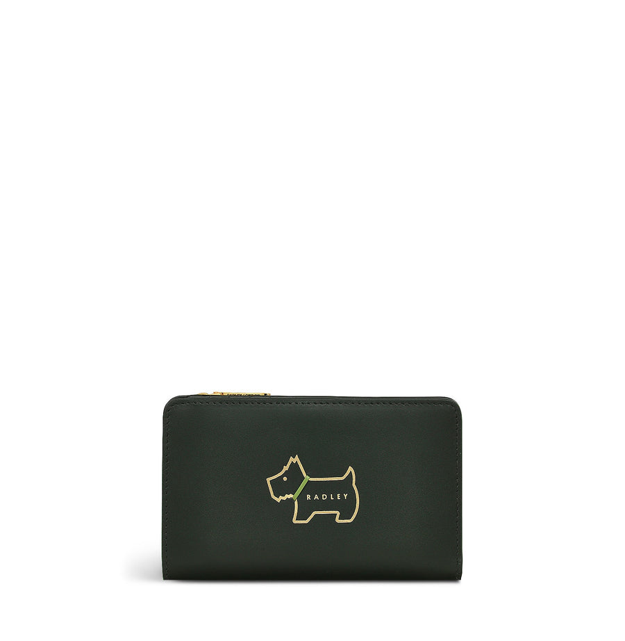Heritage Dog Outline Medium Bifold Wallet - RSC13901