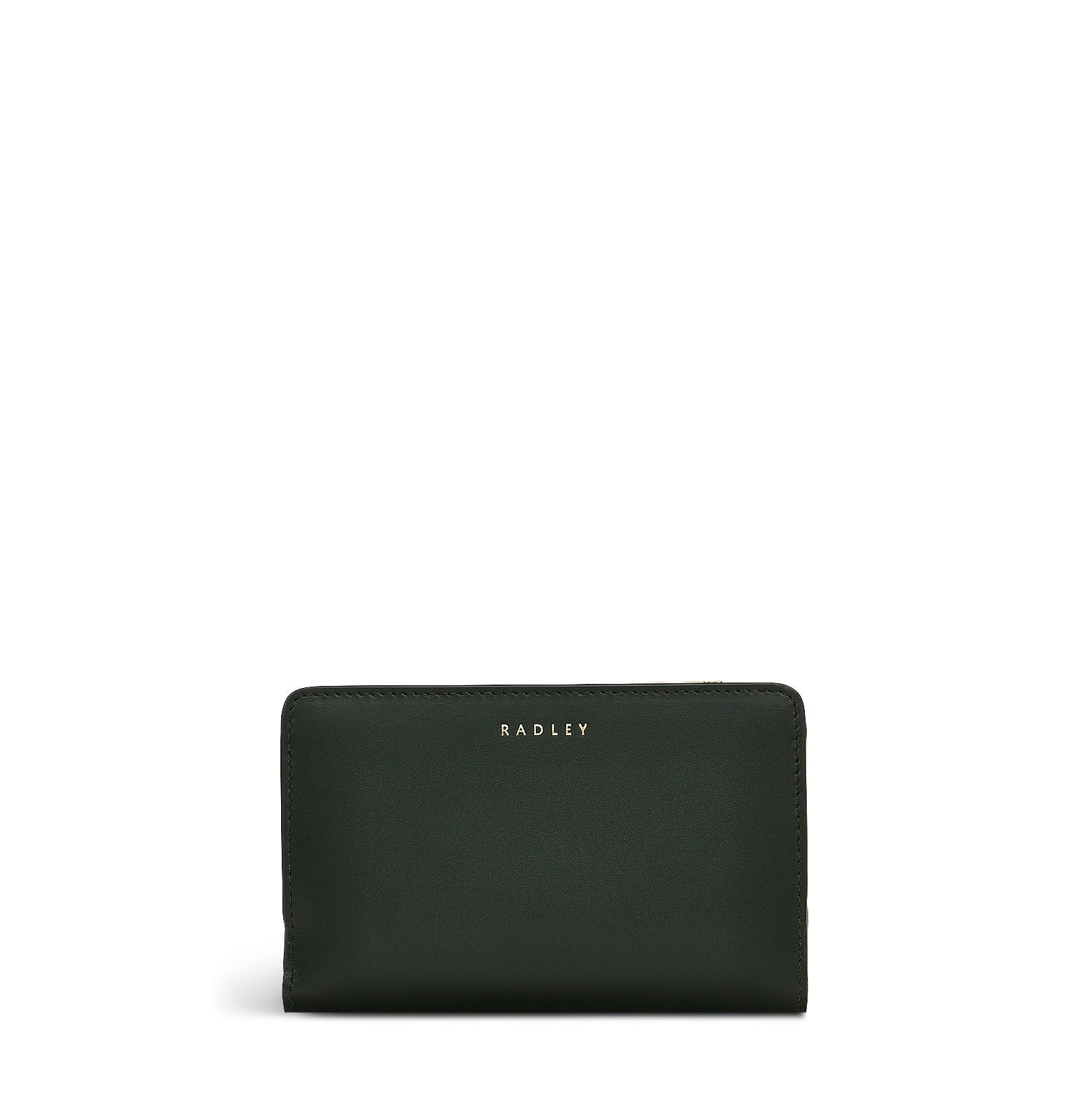Heritage Dog Outline Leather Medium Bifold Wallet in Racing Green - S1948302