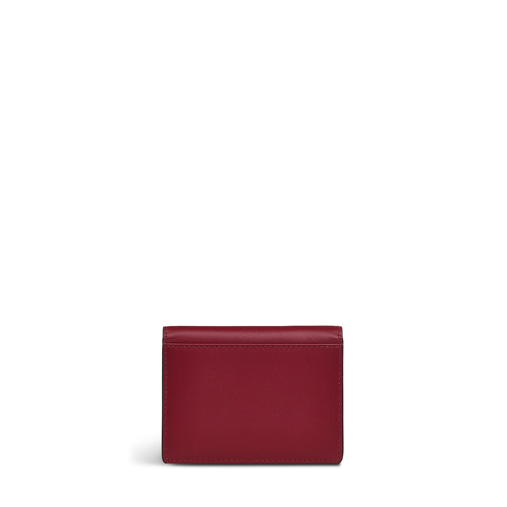 Heritage Dog Outline Leather Small Cardholder in Cranberry - S1949604