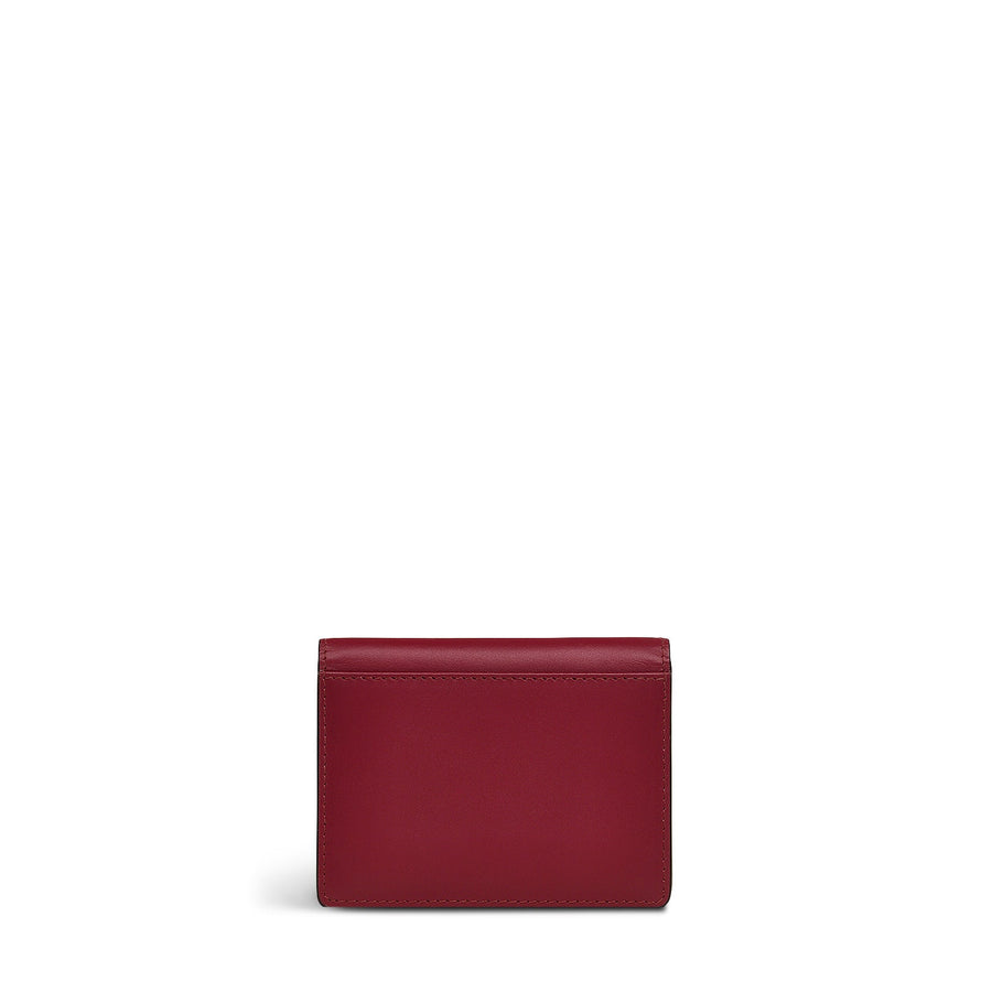 Heritage Dog Outline Leather Small Cardholder in Cranberry - S1949604