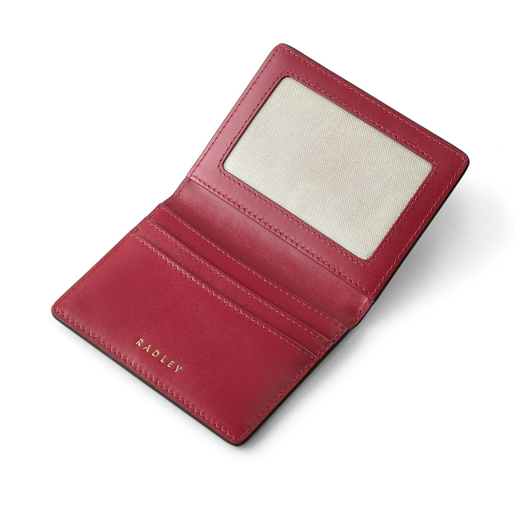 Heritage Dog Outline Leather Small Cardholder in Cranberry - S1949604