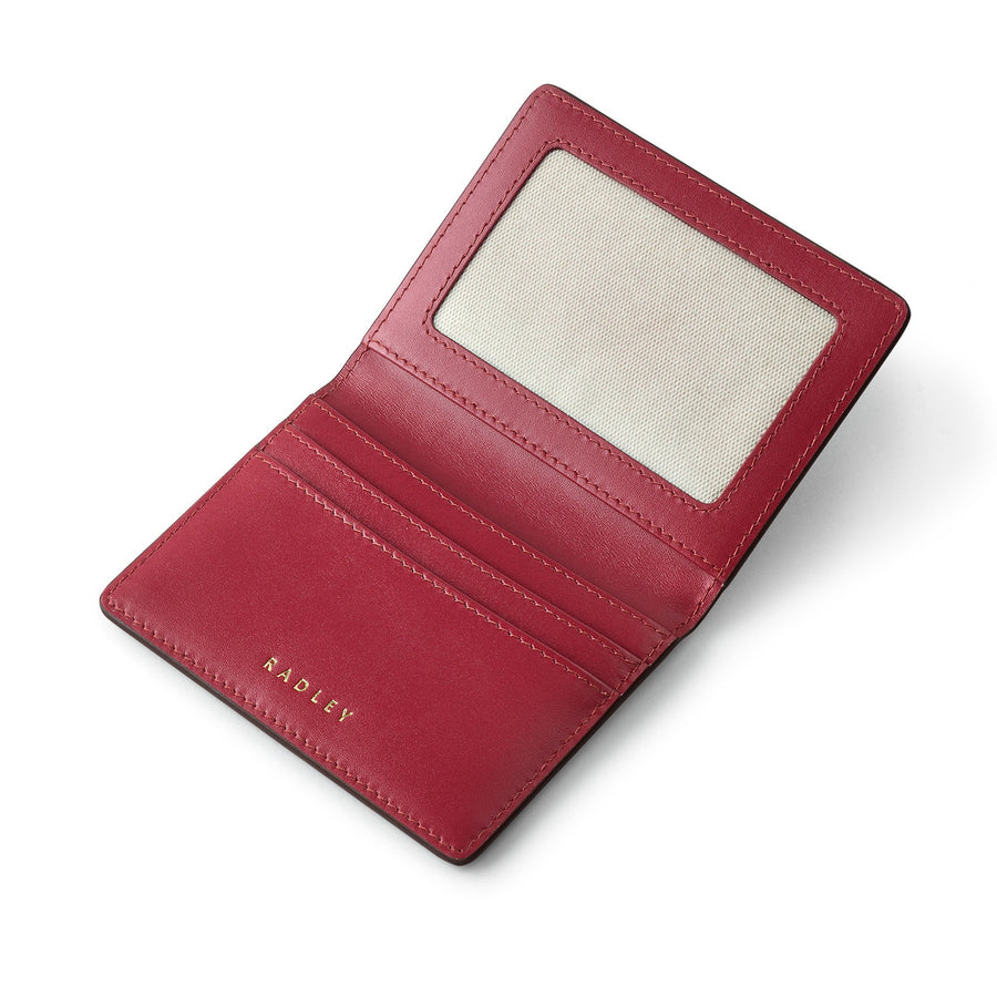 Heritage Dog Outline Leather Small Cardholder in Cranberry - S1949604