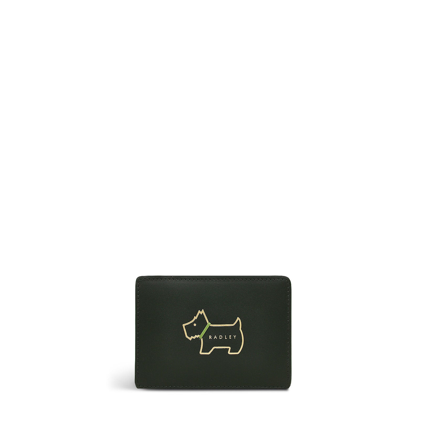 Heritage Dog Outline Leather Small Travelcard Holder in Racing Green - S1950302