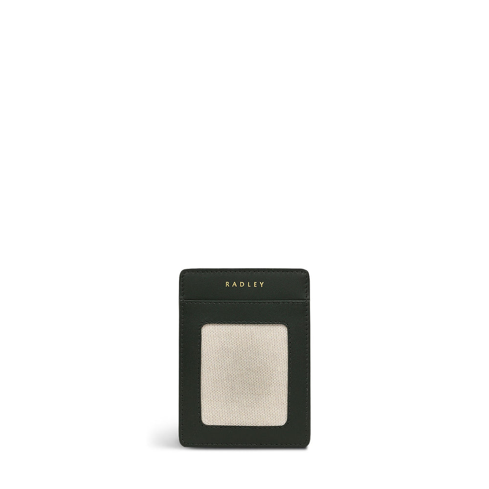 Heritage Dog Outline Leather Small Travelcard Holder in Racing Green - S1950302