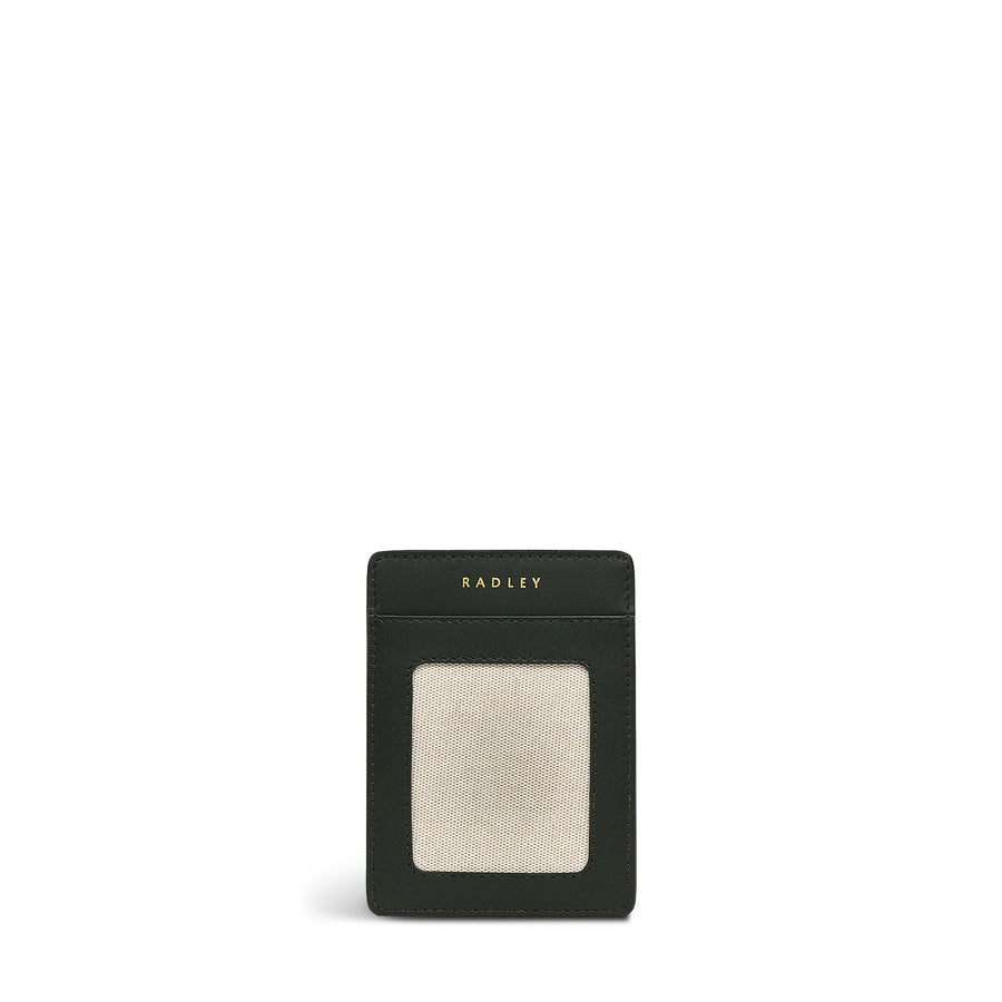 Heritage Dog Outline Leather Small Travelcard Holder in Racing Green - S1950302