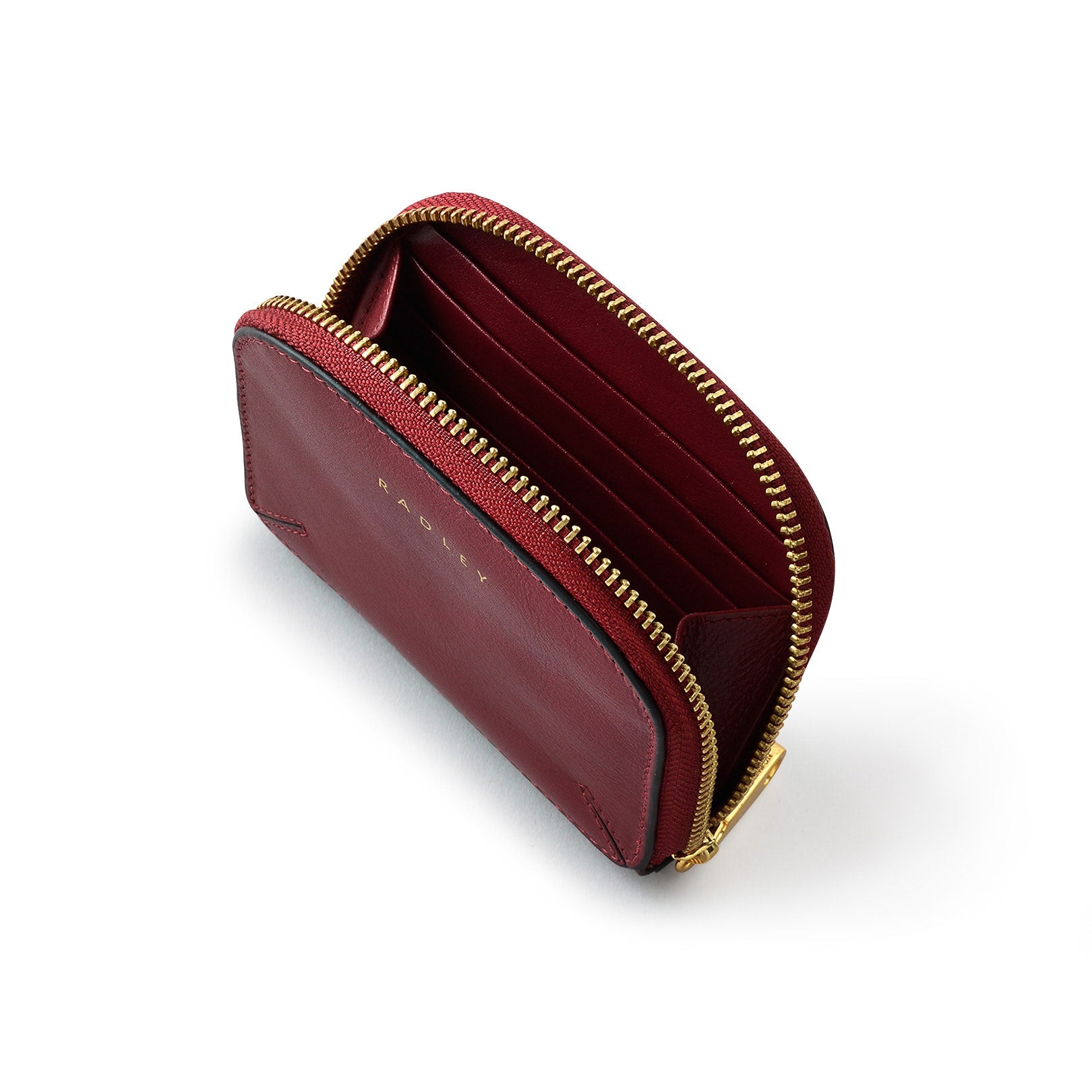 Dukes Place Leather Medium Zip Around Wallet in Cranberry - S1954604