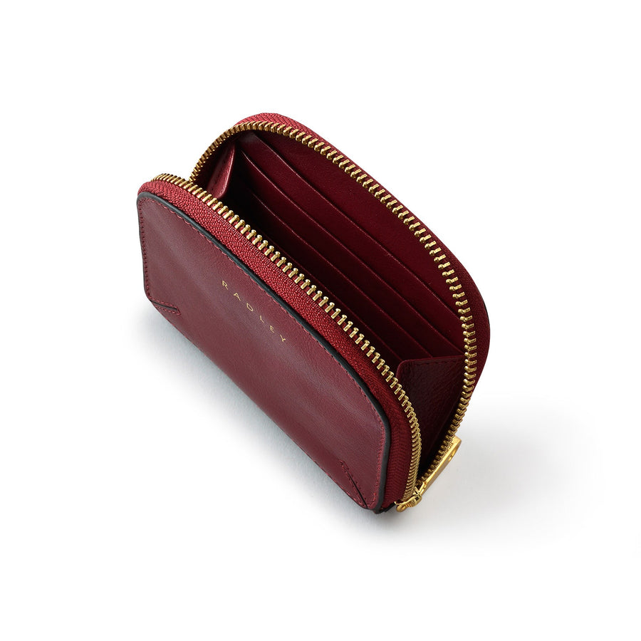 Dukes Place Leather Medium Zip Around Wallet in Cranberry - S1954604