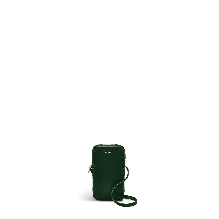 Albert Road Leather Large Phone Crossbody in Racing Green - S1958302