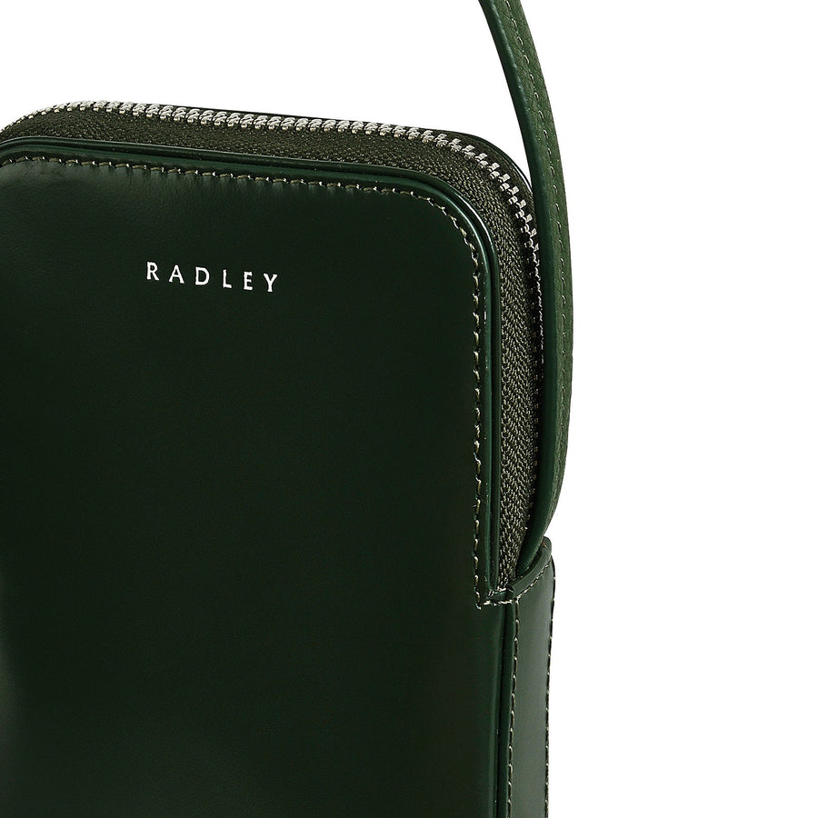 Albert Road Leather Large Phone Crossbody in Racing Green - S1958302