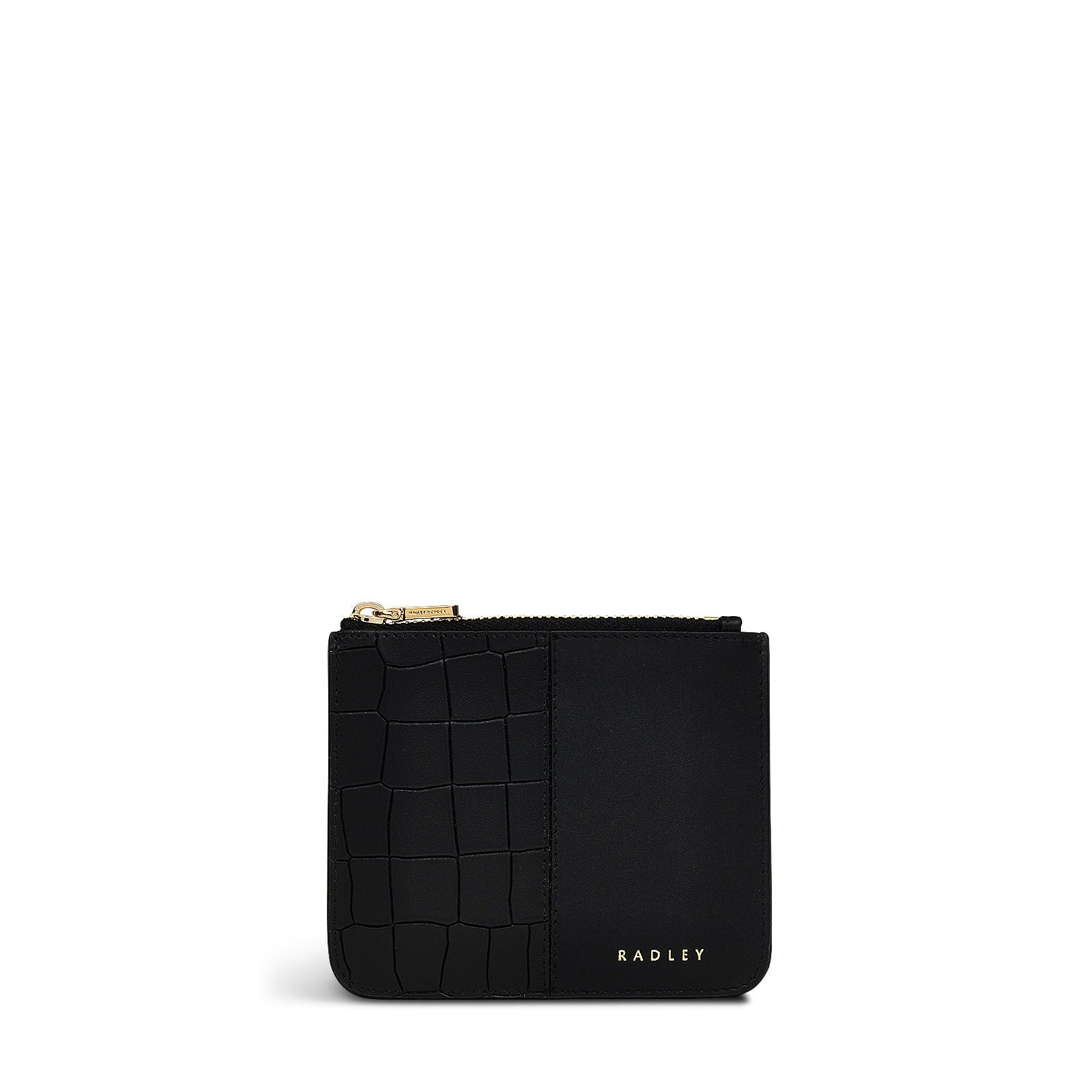 Mount Row Leather Small Ziptop Coin Wallet in Black - S1970001