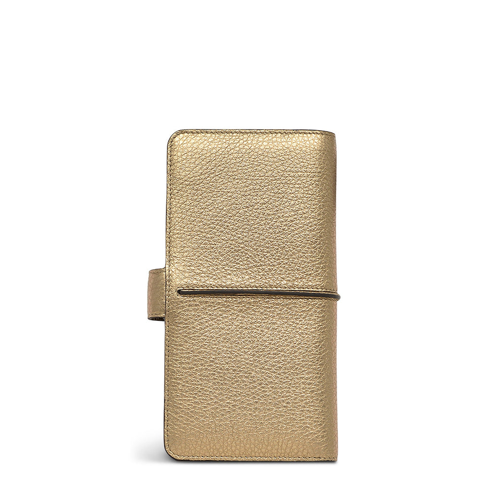 Hillgate Leather Large Bifold Wallet in Icy Gold - S1974717