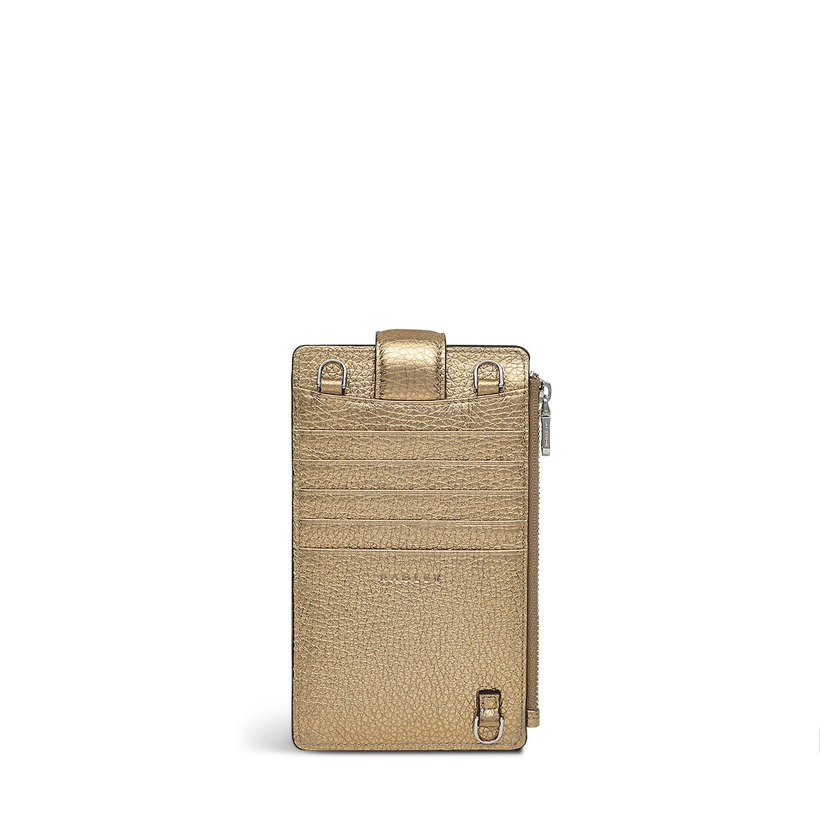 Hillgate Leather Large Phone Crossbody in Icy Gold - S1976717