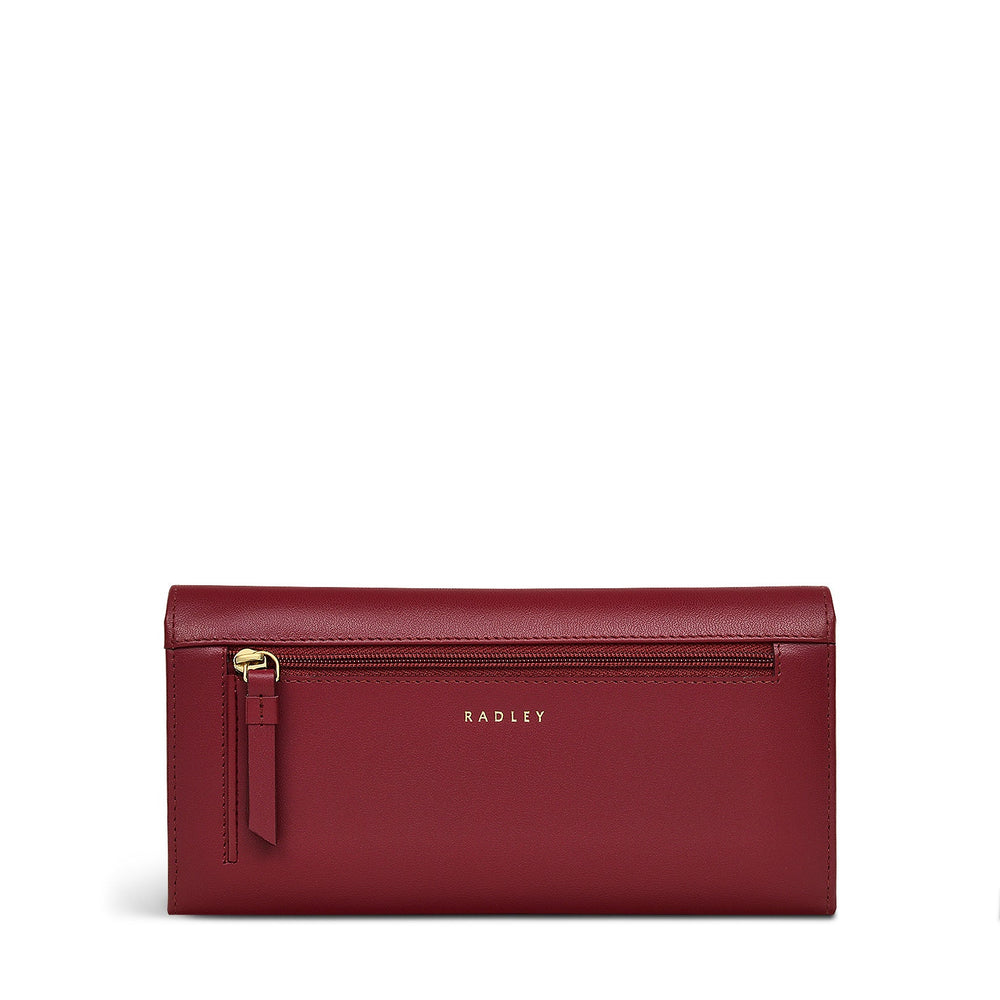 12 Days Of Christmas Leather Large Flapover Wallet in Cranberry - S1977604