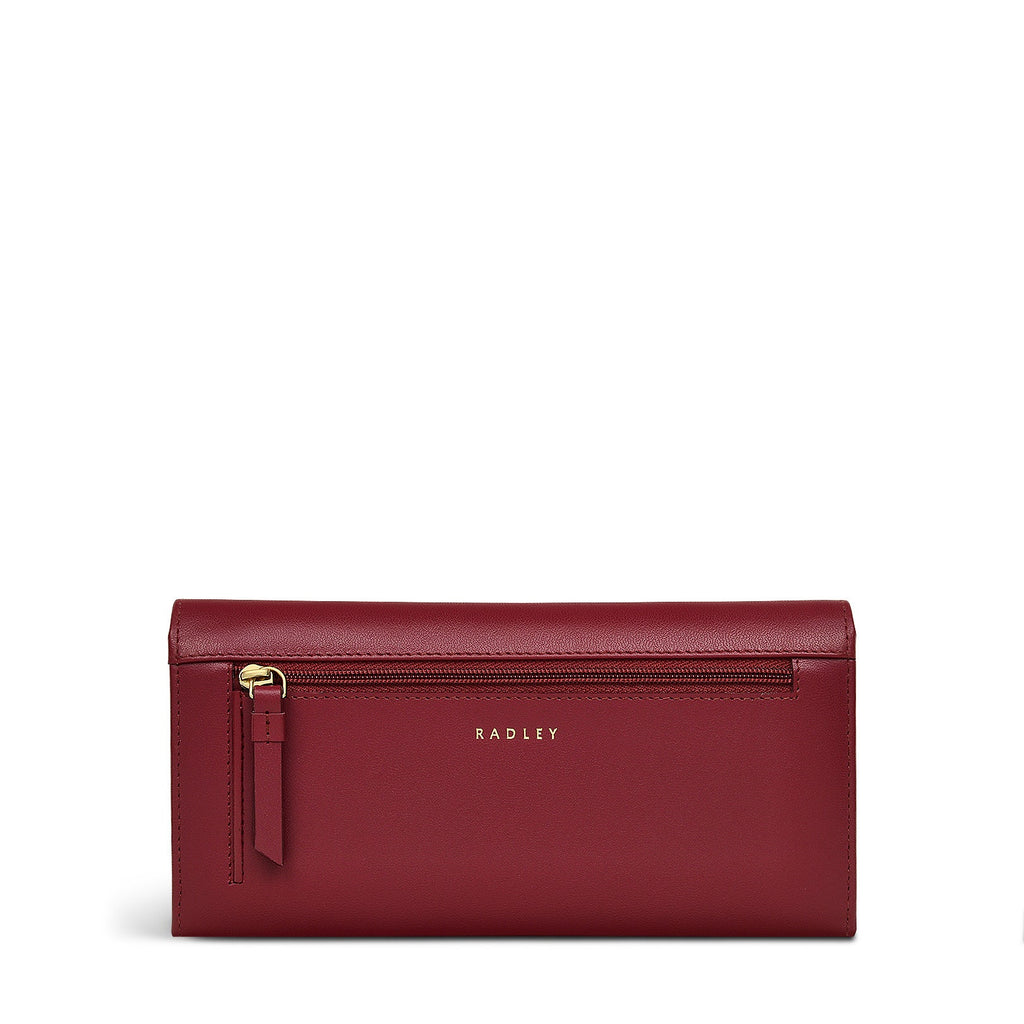 12 Days Of Christmas Leather Large Flapover Wallet in Cranberry - S1977604