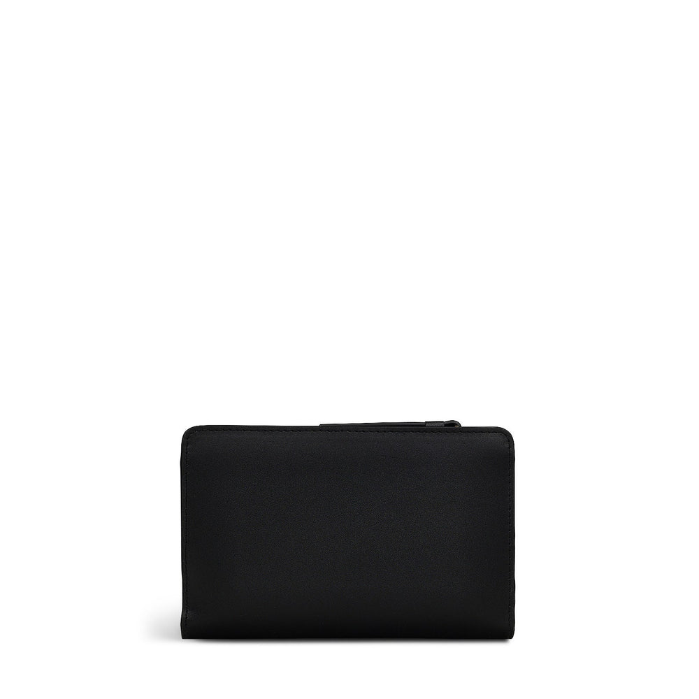 Toasting Marshmallow Leather Medium Bifold Wallet in Black - S1981001