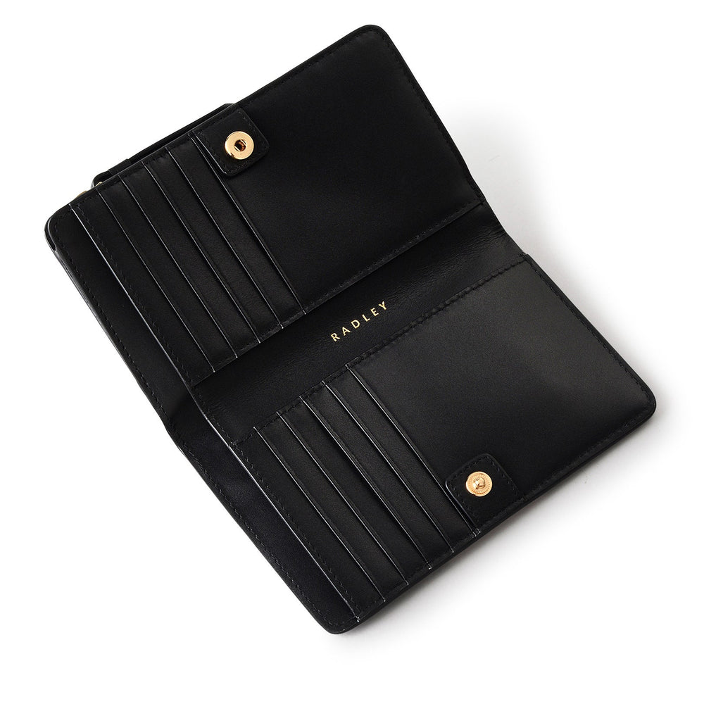 Toasting Marshmallow Leather Medium Bifold Wallet in Black - S1981001