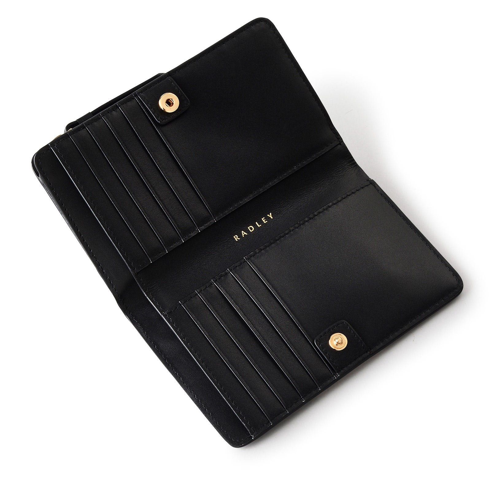 Toasting Marshmallow Leather Medium Bifold Wallet in Black - S1981001