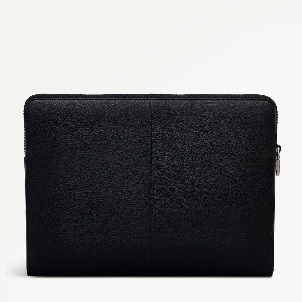Commute Street Leather Medium Laptop Pouch in Black - S1990001