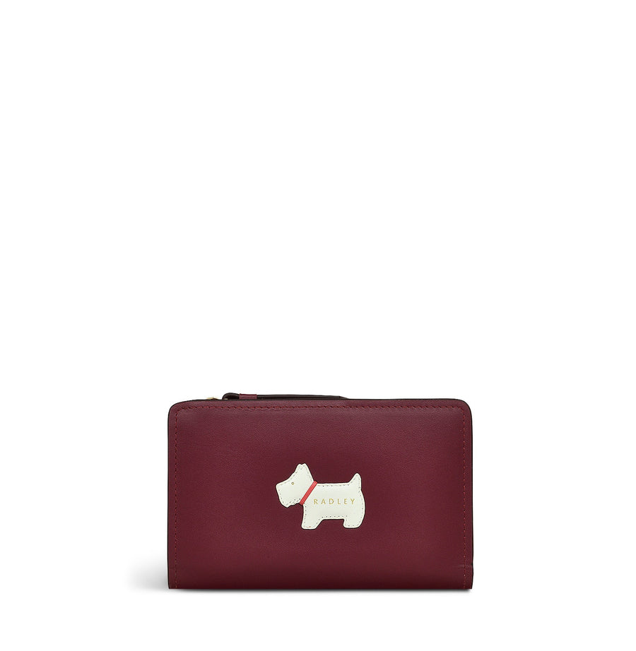 Heritage Radley Leather Medium Bifold Wallet in Merlot - S2344603
