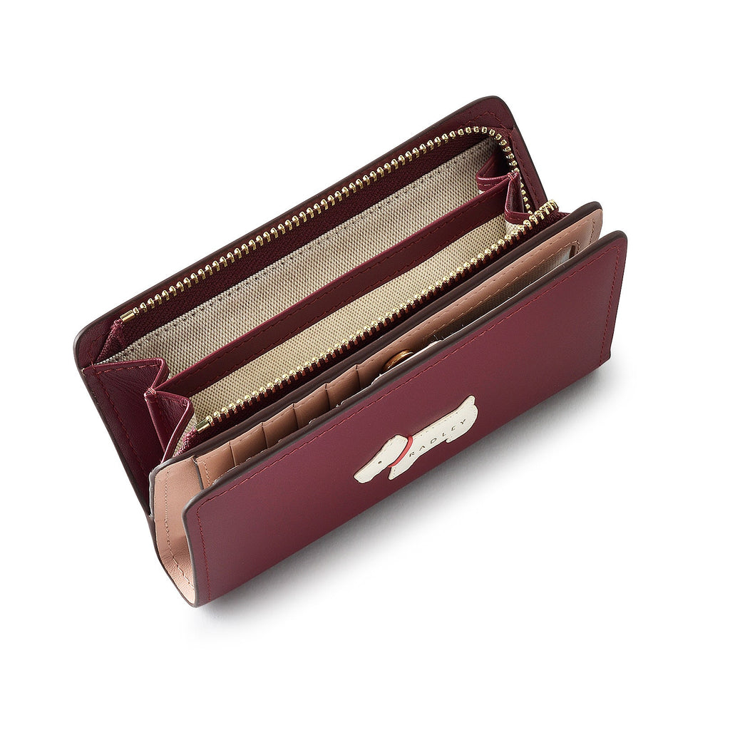 Heritage Radley Leather Medium Bifold Wallet in Merlot - S2344603