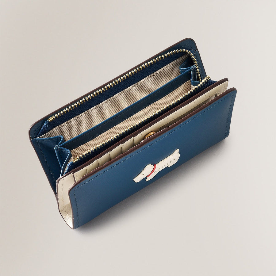 Heritage Radley Leather Medium Bifold Wallet in Deepsea - S2345405