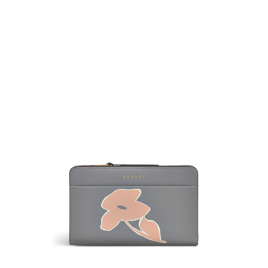 Liverpool Lane Bloom Leather Medium Bifold Wallet in Cloud Burst - S2369093