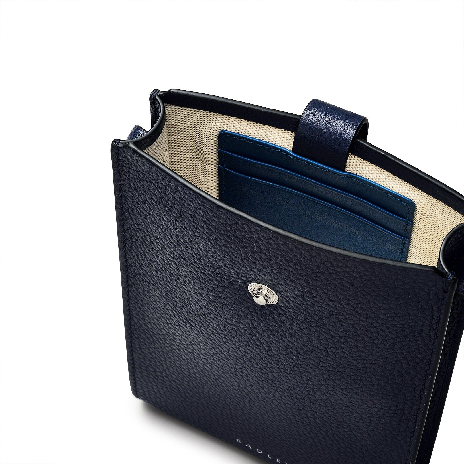 Henrietta Place Leather Medium Phone Crossbody in Ink - S2378401