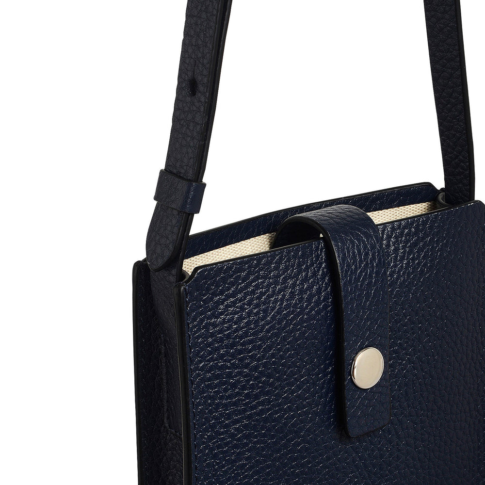 Henrietta Place Leather Medium Phone Crossbody in Ink - S2378401