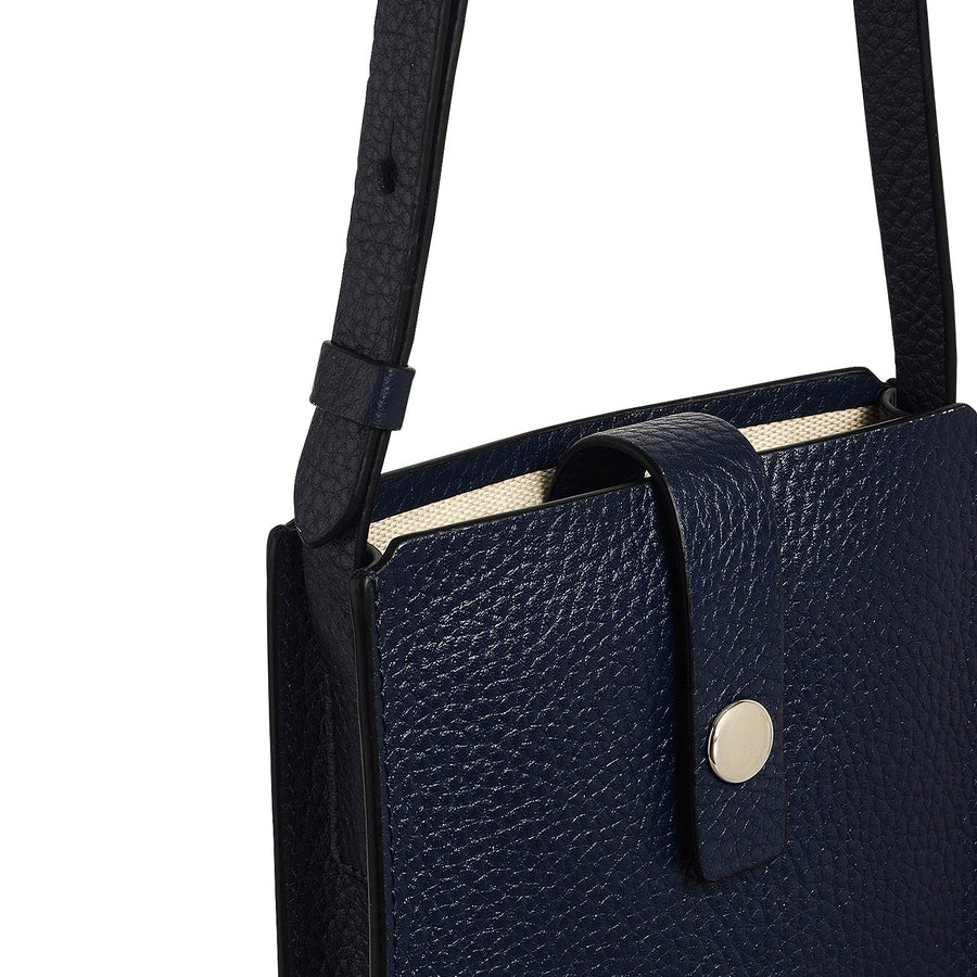 Henrietta Place Leather Medium Phone Crossbody in Ink - S2378401