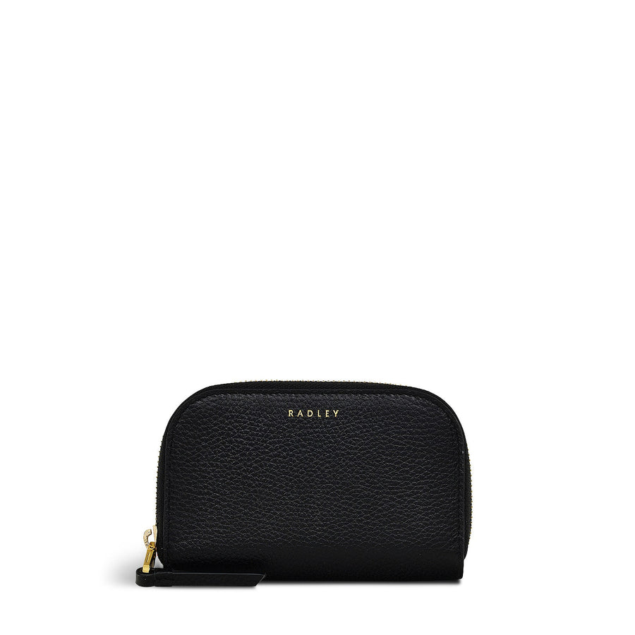 Henrietta Place Leather Medium Zip Around Wallet in Black - S2380001