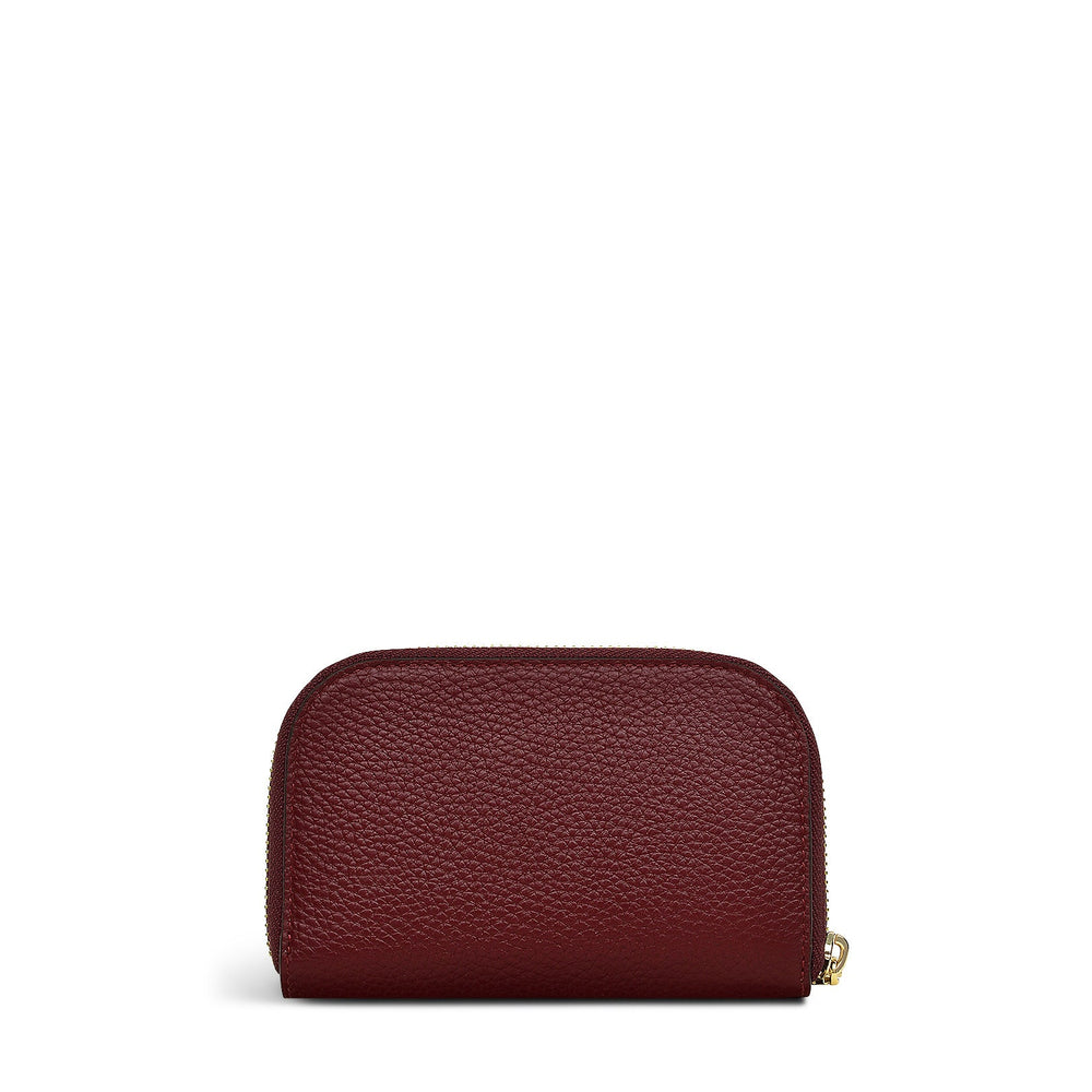 Henrietta Place Leather Medium Zip Around Wallet in Merlot - S2382603